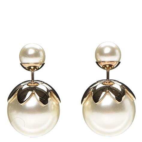 dior heart pearl earrings|christian Dior tribal pearl earrings.